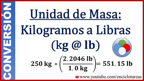 pasar kg a libras.